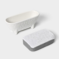 Подставка для губки Magistro Rodos, цвет белый Подставка для губки Magistro Rodos, цвет белый