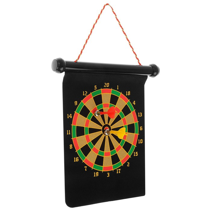 Дартс ONLYTOP, магнитное полотно диаметром 20 см, 2 дротика