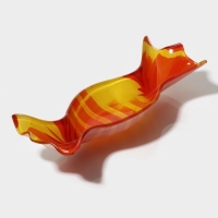 Соусник стеклянный Доляна &laquo;Апельсинка&raquo;, 21&times;7,5 см, цвет оранжевый