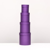 Набор шляпных коробок  4 в 1 "Фиолетовый", 20 &times; 20 ‒13 &times; 13 см