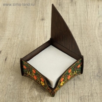 Салфетница деревянная "Хохлома земляника", цветная Салфетница деревянная "Хохлома земляника", цветная