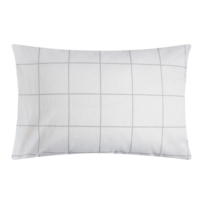 Наволочка Этель &laquo;Клетка&raquo;, 50х70 см, цвет белый, 100% хлопок, бязь