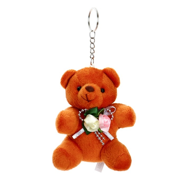 Брелок «Мишка с цветами», цвета МИКС Брелок «Мишка с цветами», цвета МИКС