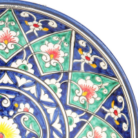Ляган Риштанская Керамика "Узоры", 25 см, синий Ляган Риштанская Керамика "Узоры", 25 см, синий