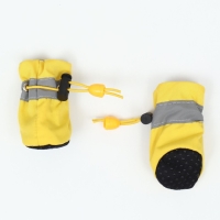 Ботинки для собак "Уют" с утяжкой, набор 4 шт, размер 4 (5х 4 см), желтые Ботинки для собак "Уют" с утяжкой, набор 4 шт, размер 4 (5х 4 см), желтые