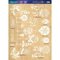 Наклейки новогодние на окна &laquo;Ёлочные игрушки&raquo; ,многоразовые, 50 х 70 см, Новый год