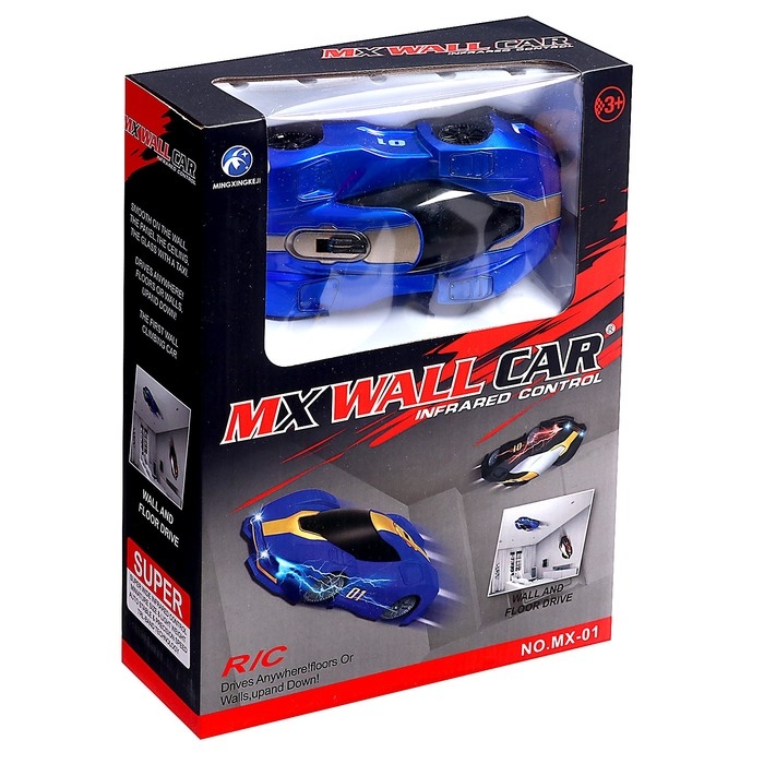 Антигравитационная машинка Racer, радиоуправление, ездит по стенам, цвет синий Антигравитационная машинка Racer, радиоуправление, ездит по стенам, цвет синий