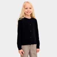 Кардиган для девочки школьный, цвет чёрный, рост 152 см