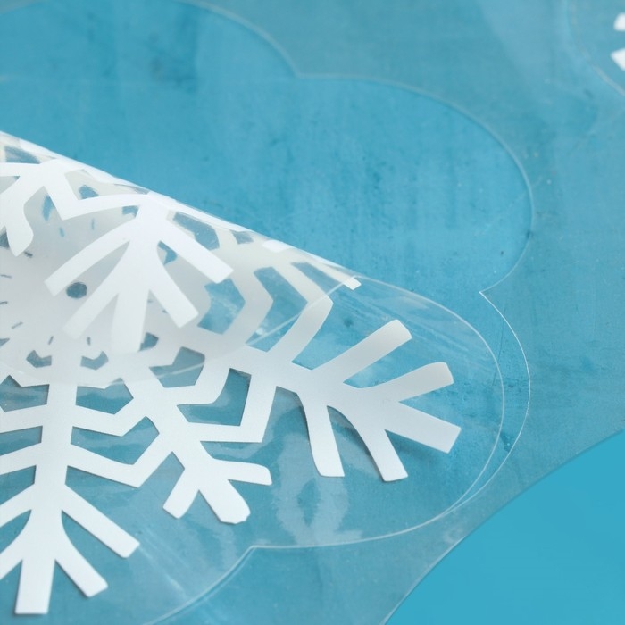 Наклейки на окна Наклейки на окна "Новогодние" снеговики, 50 х 74 см