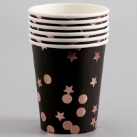 Стаканы бумажные &laquo;Розовые звёзды&raquo;, 6 шт.