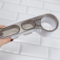 Органайзер для хранения, навесной, 3 секции, с клеевой основой, 28,7 × 10,5 × 8,5 см, цвет коричневый/белый Органайзер для хранения, навесной, 3 секции, с клеевой основой, 28,7 × 10,5 × 8,5 см, цвет коричневый/белый