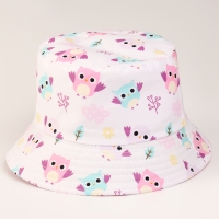 Панама детская для девочки «Совята», цвет белый, р-р 48-50 Панама детская для девочки «Совята», цвет белый, р-р 48-50