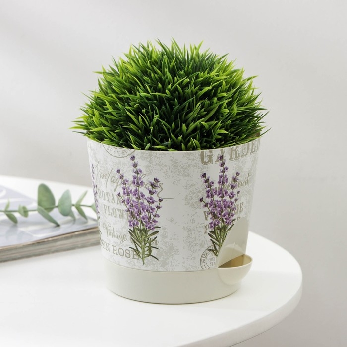 Горшок для цветов с прикорневым поливом «Ника Деко. Лаванда», 800 мл Горшок для цветов с прикорневым поливом «Ника Деко. Лаванда», 800 мл