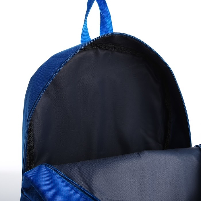Рюкзак школьный текстильный со шнуровкой FOCUS, 38х29х11 см, синий