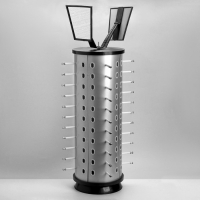 Стойка под очки настольная вращающаяся , 44 места, 38&times;38&times;68см, цвет серебряный