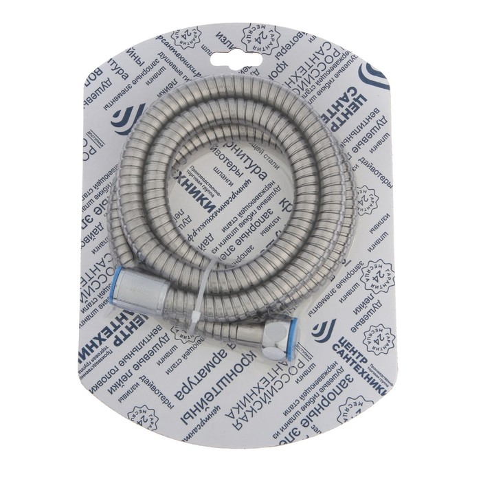 Душевой шланг Душевой шланг "Центр Сантехники", 150 см, конусная гайка, рус/имп, нержавеющая сталь