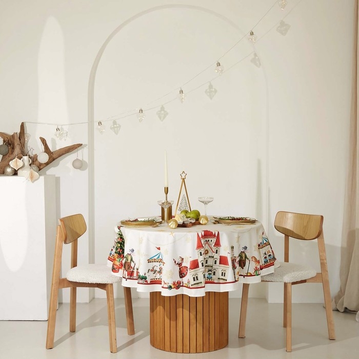 Скатерть Этель &laquo;Щелкунчик&raquo;, d=150 см, 100% хл, саржа 190 г/м2