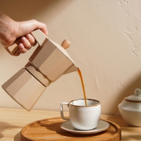 Кофеварка гейзерная SL Home «Ферамо», 300 мл, 11×15,5×20 см, цвет бежевый Кофеварка гейзерная SL Home «Ферамо», 300 мл, 11×15,5×20 см, цвет бежевый