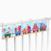 Бортик на кроватку &laquo;Паровозик&raquo; 14х70 см, Крошка Я
