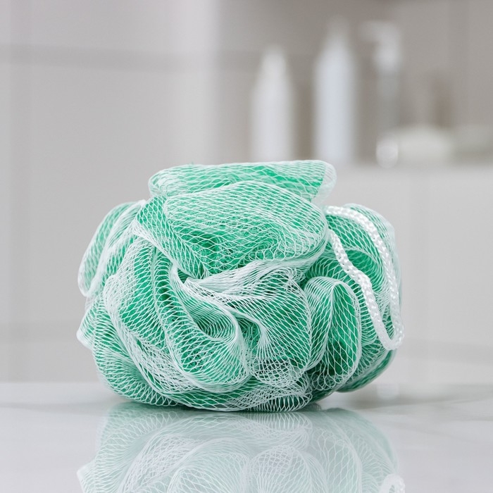 Мочалка для тела &laquo;Градиент&raquo;, 40 гр, цвет зелёный