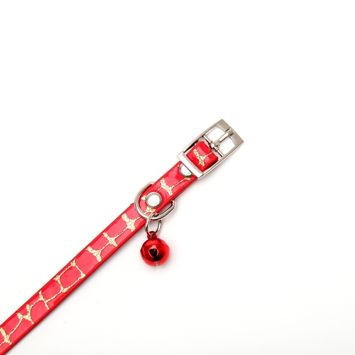 Ошейник перламутровый Ошейник перламутровый "Битое стекло", с бубенчиком, 30 х 1 см, микс цветов