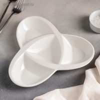 Менажница керамическая 4 ячейки &laquo;Трикветр&raquo;, 21&times;2,5 см