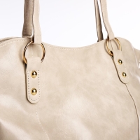 Сумка-шопер женская на молнии, цвет бежевый Сумка-шопер женская на молнии, цвет бежевый