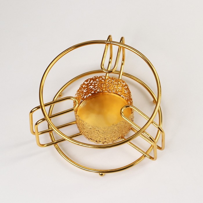 Набор чайный из стекла &laquo;Блаженство&raquo;, 2 предмета: стеклянный чайник 600 мл, 11&times;12,5 см, подставка 12&times;6,5 см