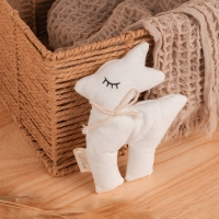 Мягкая игрушка &laquo;Оленёнок&raquo;, 15 см, цвет белый, с бантиком