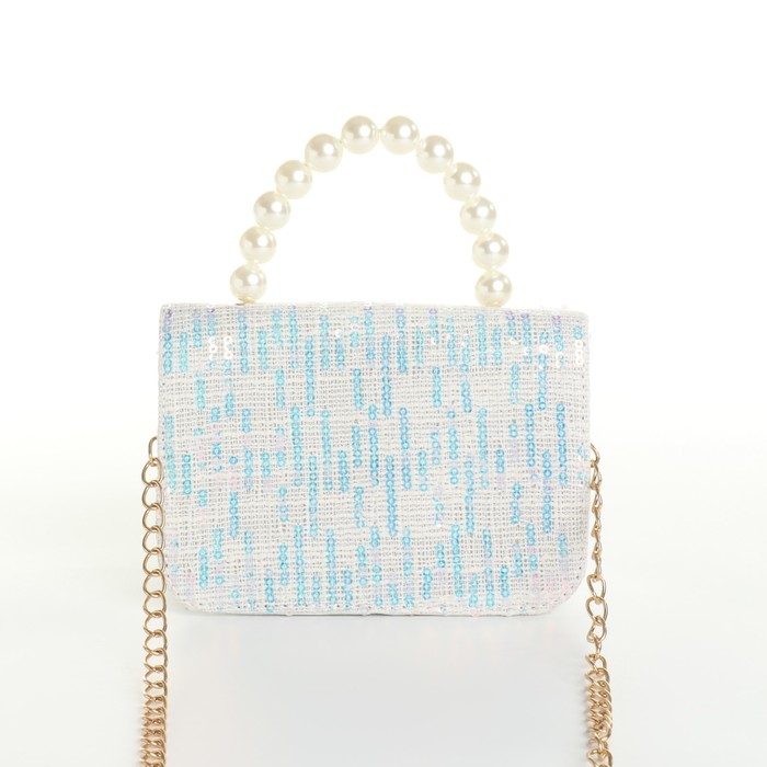 Сумка детская для девочки на клапане &laquo;Выбражулька&raquo;, цвет белый