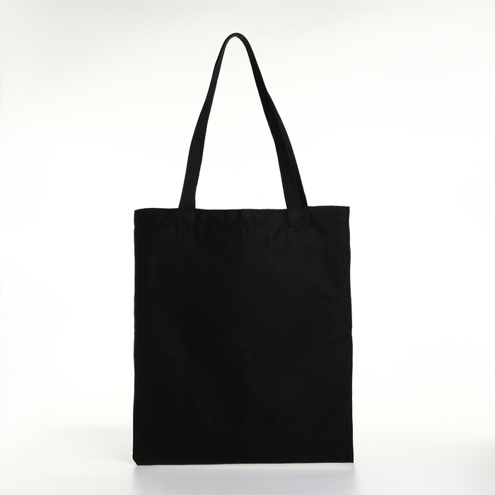 Шопер без застёжки, из текстиля, цвет чёрный Шопер без застёжки, из текстиля, цвет чёрный