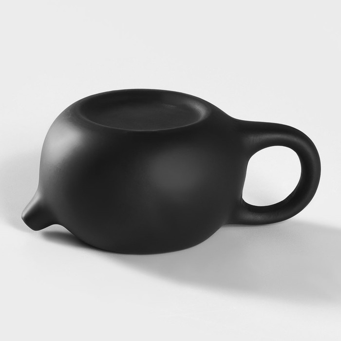 Набор для чайной церемонии керамический &laquo;Глина&raquo;, 11 предметов: 8 пиал 40 мл, чайник, молочник, ступка, цвет коричневый