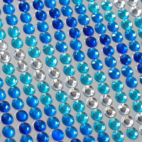 Наклейка пластик стразы "Градиент сине-голубого" 30х10,5 см