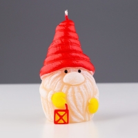 Свеча декоративная "Игрушечный гном", 5,1х5,1х8 см