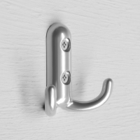 Крючок-вешалка ТУНДРА, №14, цвет хром, 1 шт. Крючок-вешалка ТУНДРА, №14, цвет хром, 1 шт.