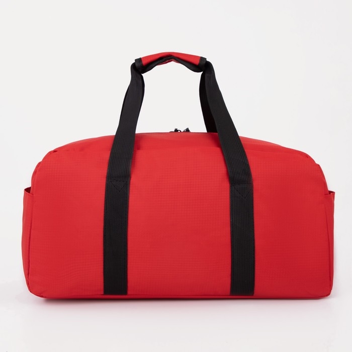 Сумка спортивная женская на молнии, 2 наружных кармана, средний размер, цвет красный Сумка спортивная женская на молнии, 2 наружных кармана, средний размер, цвет красный