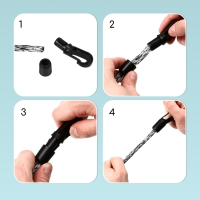 Крючок с креплением для шнура, d = 10 мм, набор 10 шт. Крючок с креплением для шнура, d = 10 мм, набор 10 шт.