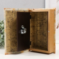 Сейф-книга дерево кожзам "Время для чая" 21х13х5 см