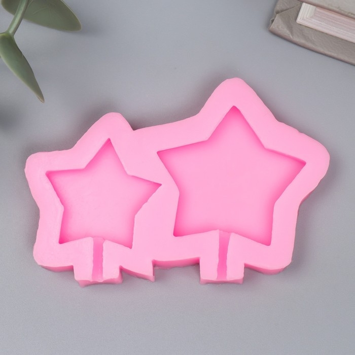 Молд силикон Молд силикон "Две звезды" 2 предмета 7,5х5х1 см