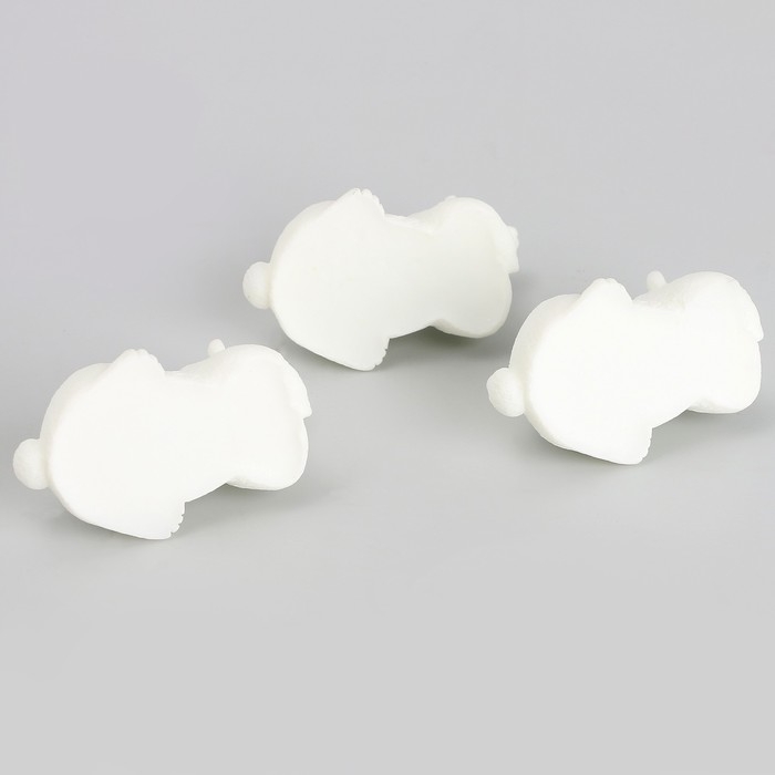 Миниатюра кукольная &laquo;Белый медведь&raquo;, набор 3 шт., размер 1 шт. &mdash; 2,5 &times; 2 &times; 3,5 см