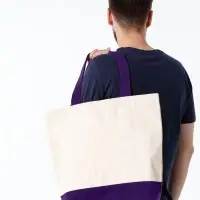 Холщовая сумка Shopaholic, фиолетовая Холщовая сумка Shopaholic, фиолетовая