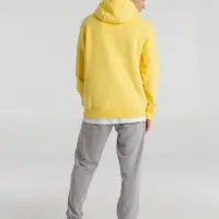 Толстовка с капюшоном унисекс King, желтая, размер XL