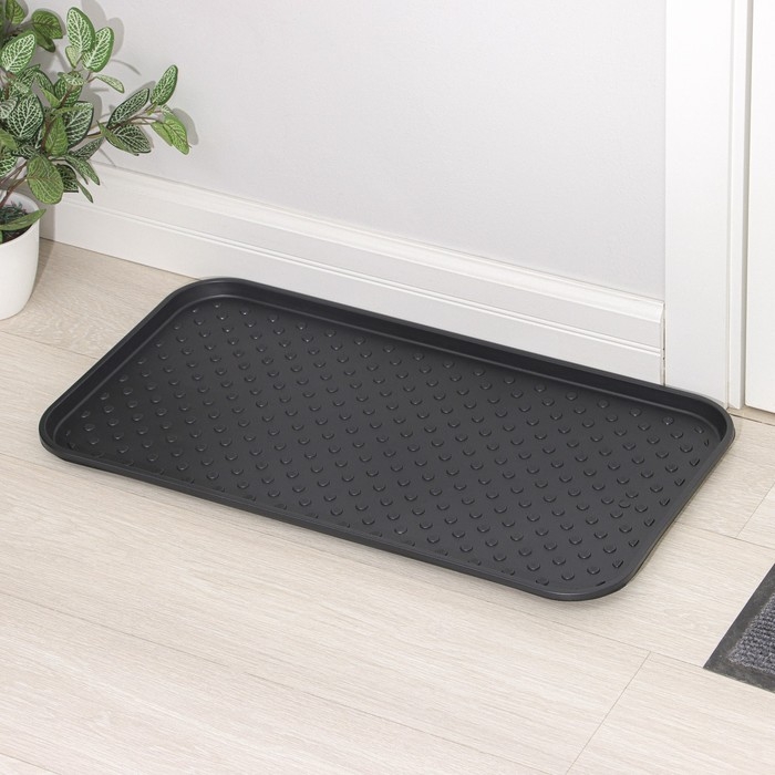 Лоток для обуви, 70&times;37 см, цвет чёрный