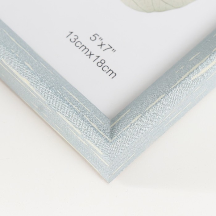 Фоторамка пластик 13х18 см "Скандинавия" серо-голубая 20,5х15,3 см