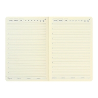 Ежедневник НЕдатированный А5, 136 листов в линейку, кожзам "Небраска", золотой срез, красный