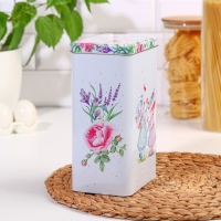 Банка с крышкой для сыпучих продуктов &laquo;Прованс Весна&raquo;, 2,7 л, h=21,5 см