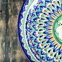 Ляган Риштанская Керамика "Узоры", 28 см, МИКС Ляган Риштанская Керамика "Узоры", 28 см, МИКС