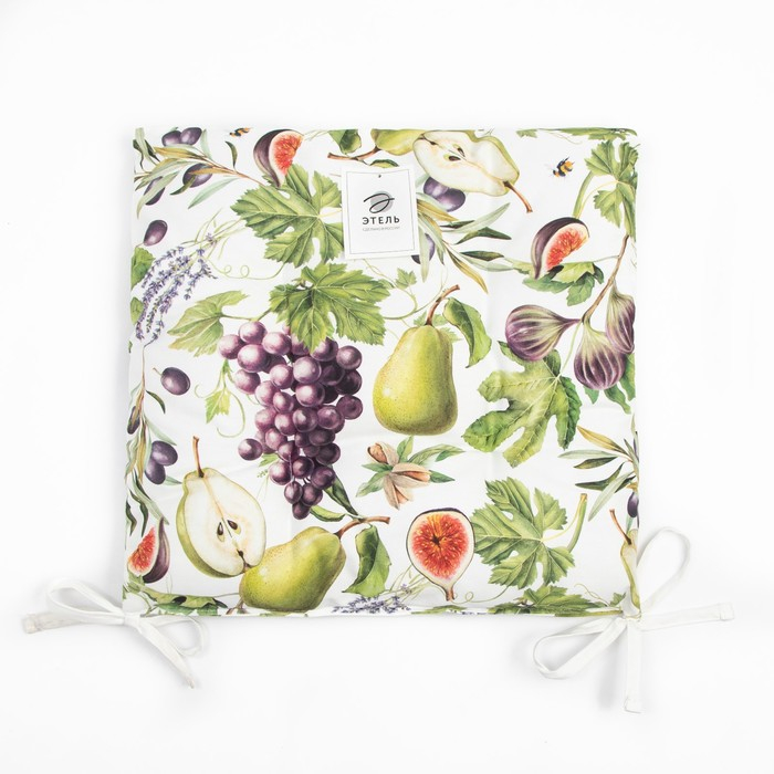 Сидушка на стул Сидушка на стул "Этель" Фруктовый сад 42х42см, 100% хлопок, 190 г/м2