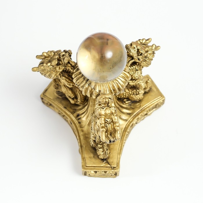 Нэцке полистоун под бронзу Нэцке полистоун под бронзу "3 дракона с шаром" 12х12х11