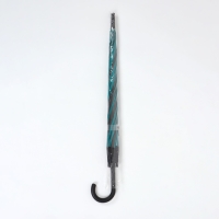 Зонт - трость полуавтоматический &laquo;Полосы&raquo;, 8 спиц, R = 54/60 см, D = 120 см, цвет серый/зелёный